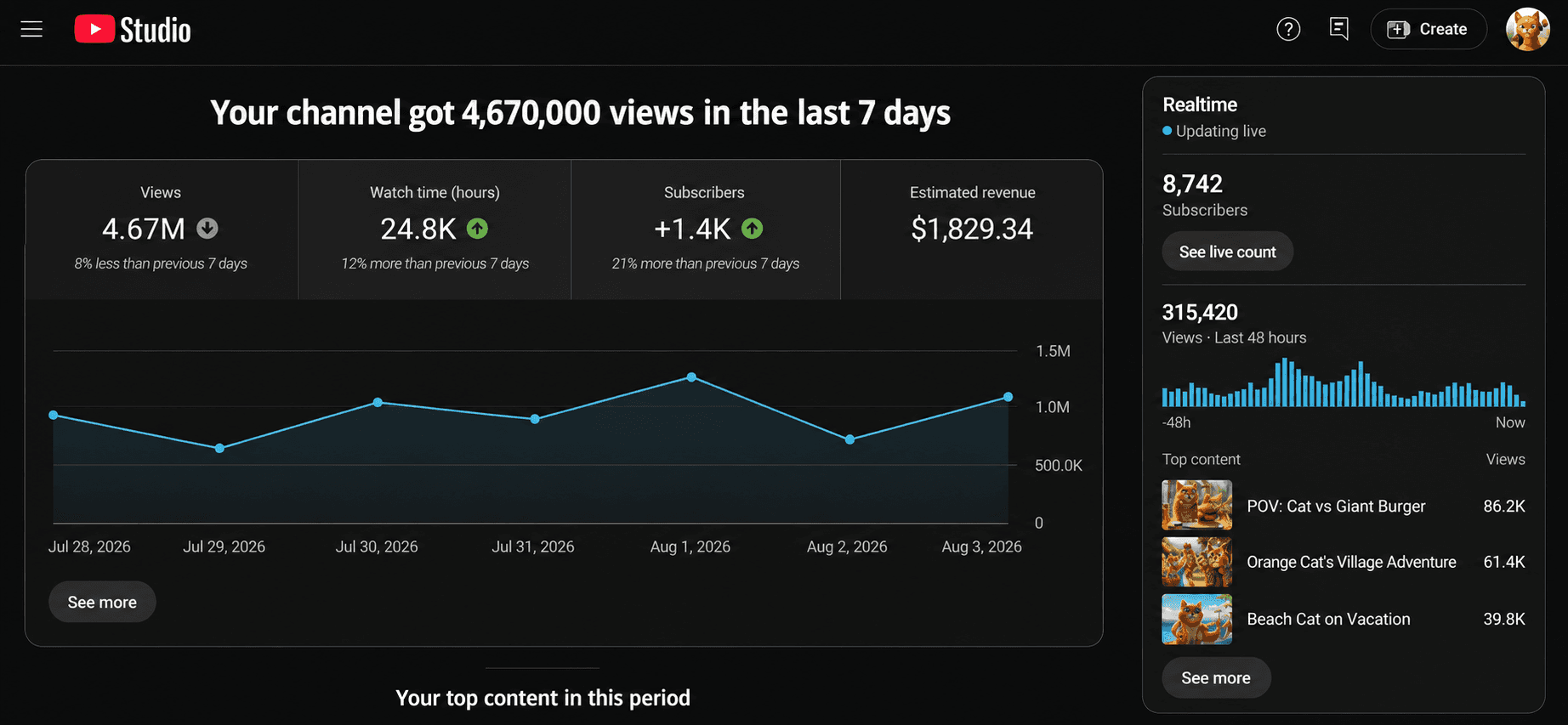 YouTube Statistik Beweis 2